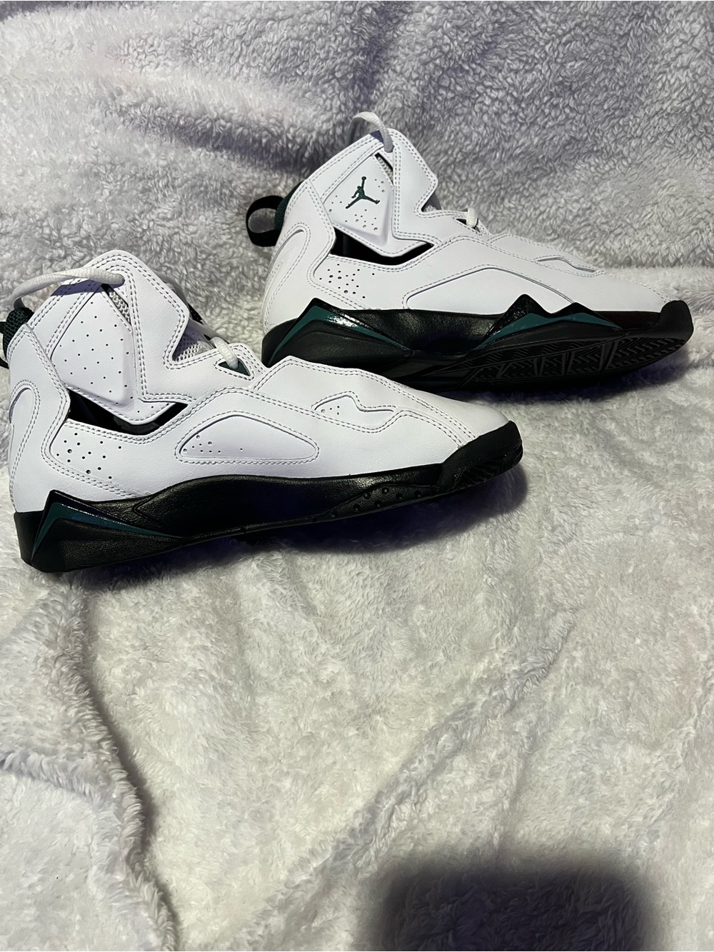 Jordan White Black Teal High-Top Basketball Sneakers